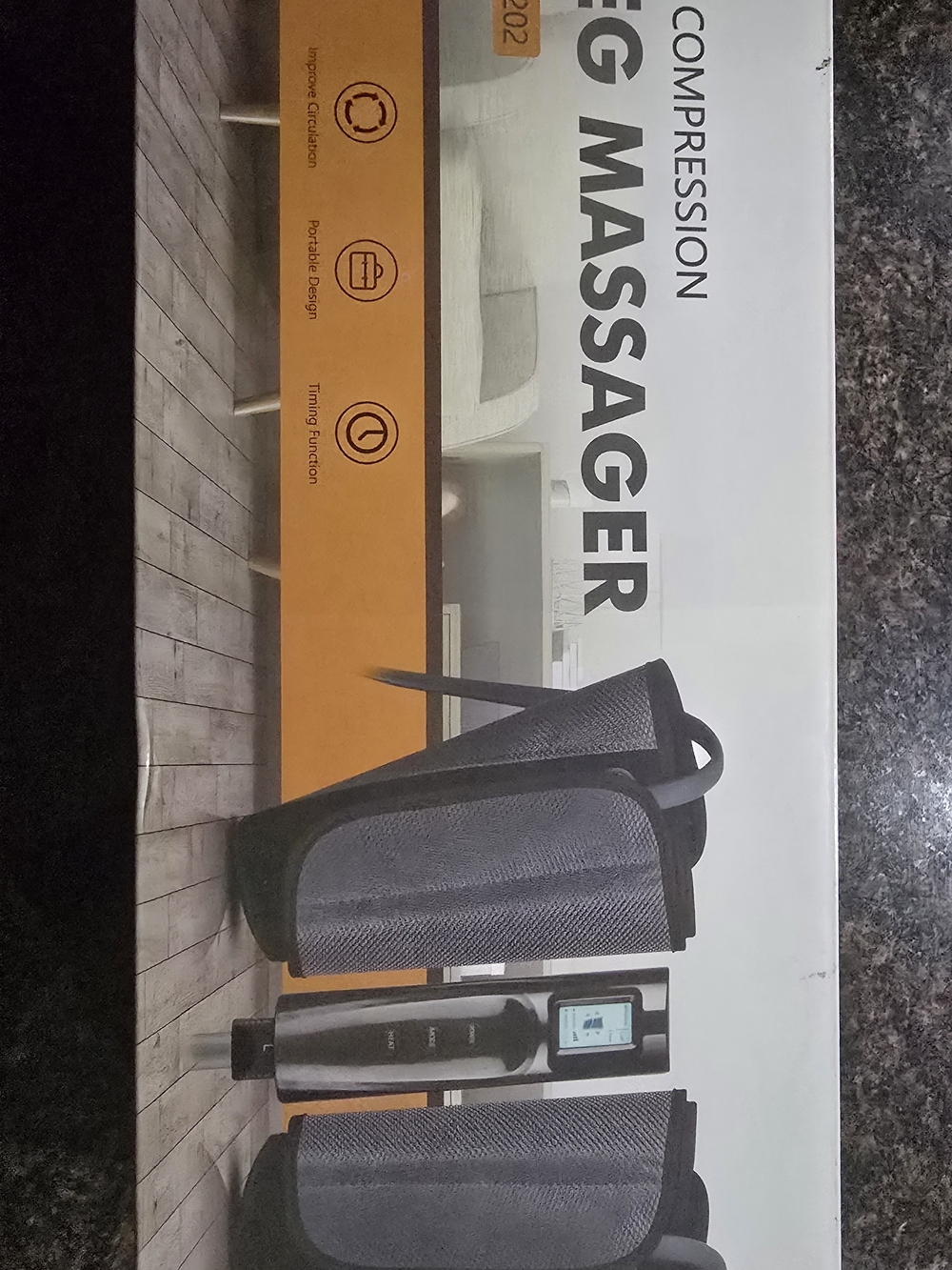 Gray Compression Leg Massager with Remote Control